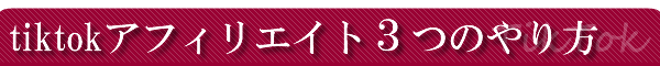 TikTok�A�t�B���G�C�g�R�̂���