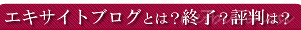 �G�L�T�C�g�u���O�Ƃ́H�T�[�r�X�I���H�]���́H
