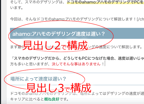 見出しの作り方