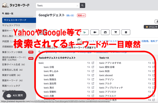 ラッコキーワード