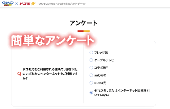 GMOとくとくBBのドコモ光申し込み手順その５