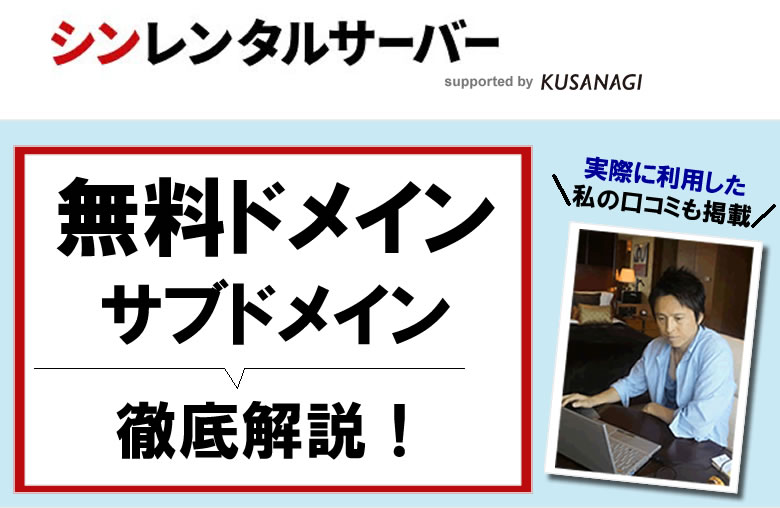 シンレンタルサーバーのドメイン